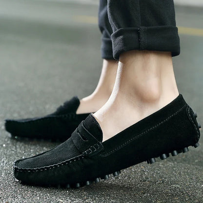 Men Casual Shoes Fashion Men Shoes Handmade Suede Genuine Leather Mens Loafers Moccasins Slip on Men'S Flats Male Driving Shoes