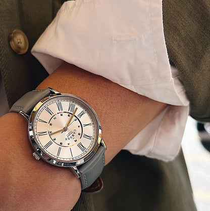 No.27 Steel on Grey Strap