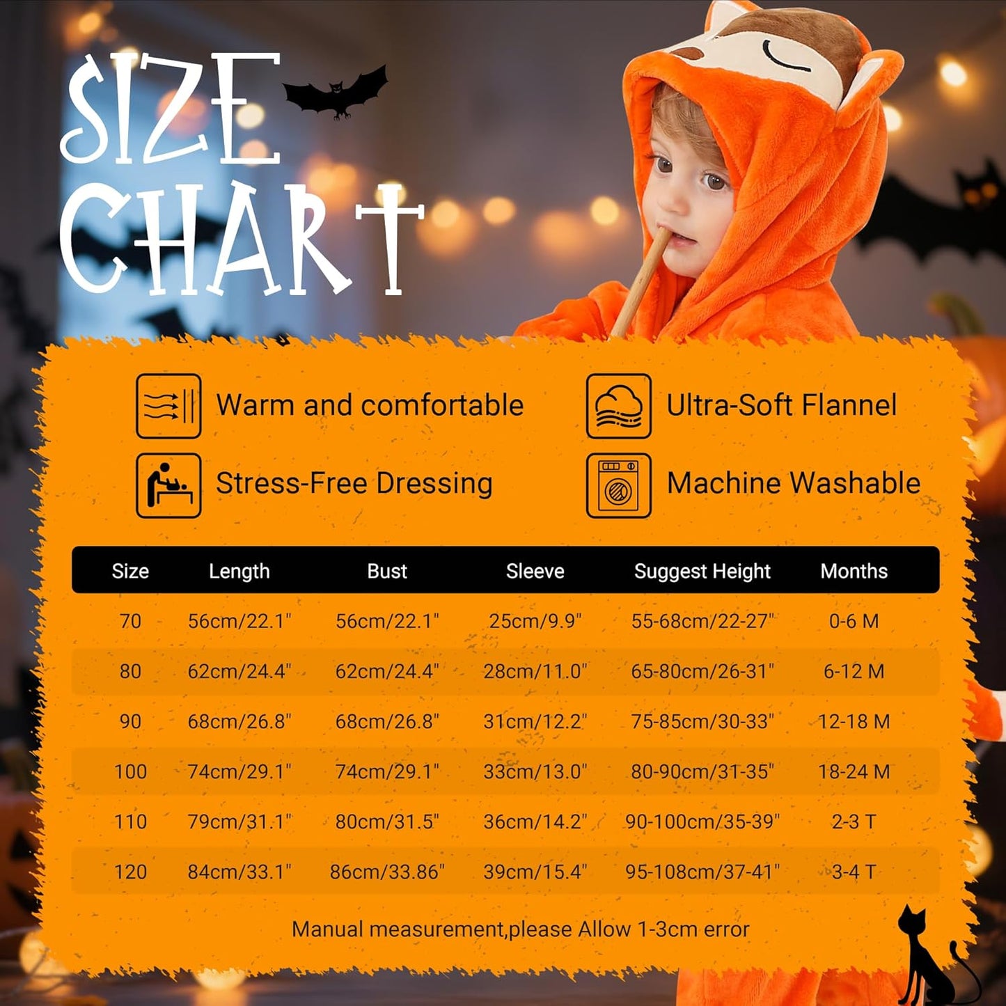 Unisex Baby Animal Costume Flannel Hooded Romper Cosplay Jumpsuit