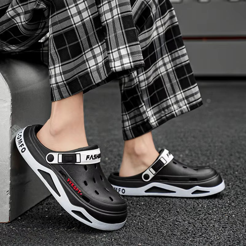 New Fashion Sandals Men'S EVA Casual Comfortable Hole Garden Shoes Outdoor Men'S Beach Sandals Indoor Home Unisex Slippers