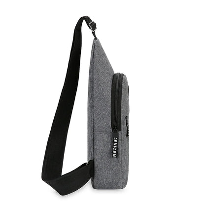 Chest Bag Men'S One Shoulder Crossbody Bag Large Capacity Outdoor Sports and Leisure Fashion Small Shoulder Bag Large Capacit