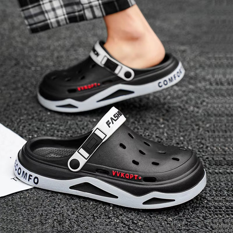 New Fashion Sandals Men'S EVA Casual Comfortable Hole Garden Shoes Outdoor Men'S Beach Sandals Indoor Home Unisex Slippers