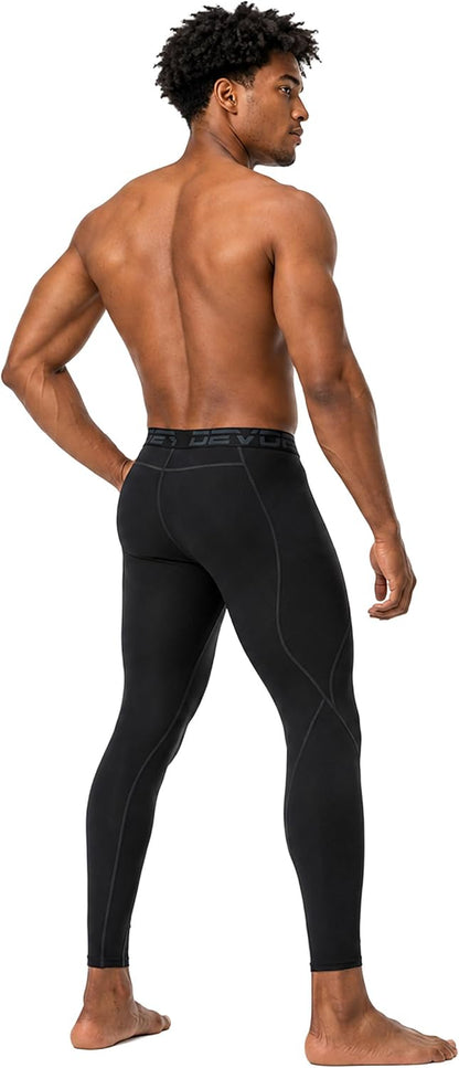 2-3 Pack Men'S Compression Pants Leggings Pocket or Non-Pocket
