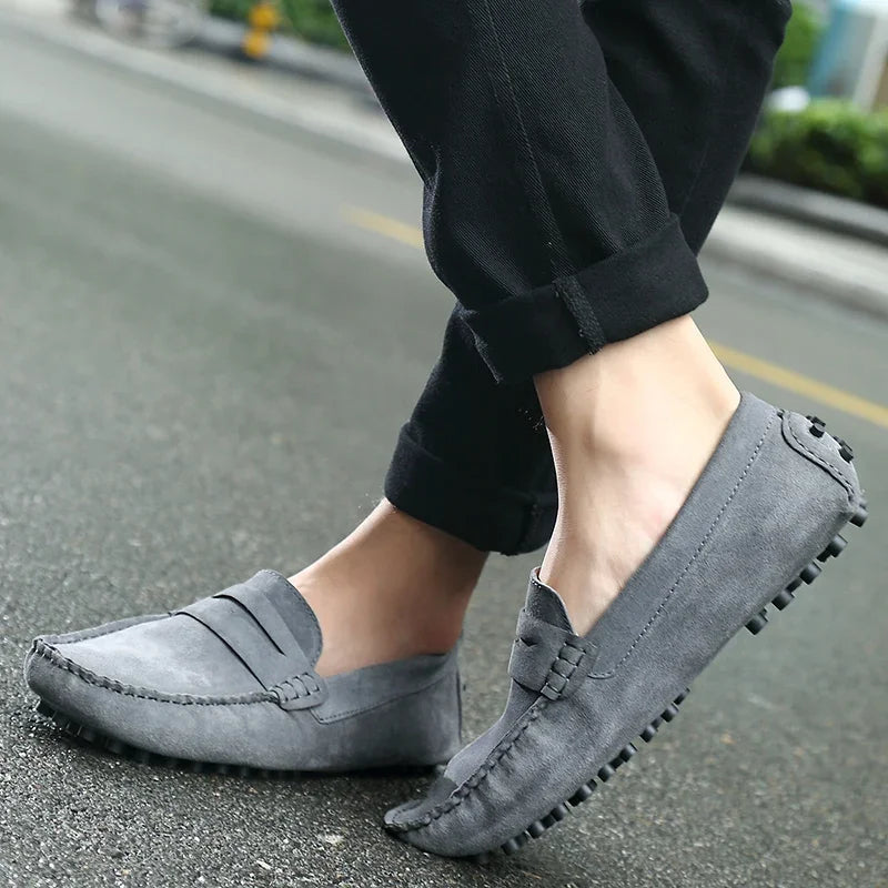 Men Casual Shoes Fashion Men Shoes Handmade Suede Genuine Leather Mens Loafers Moccasins Slip on Men'S Flats Male Driving Shoes