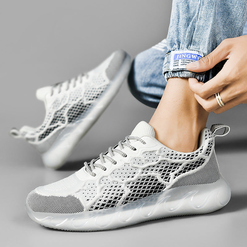 Men'S Fashion Casual Fly Woven Mesh Shoes