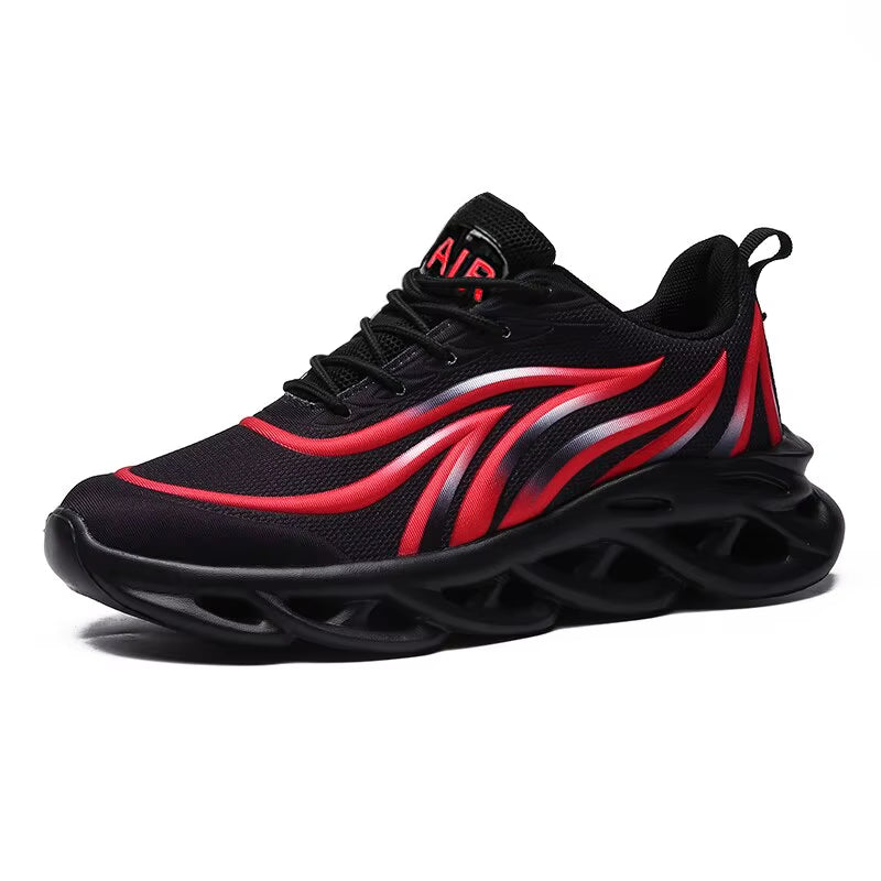 Fashion Running Shoes for Men Breathable Sneakers Knit Athletic Blade Cushioning Jogging Trainers Lightweight Sports Shoes Man