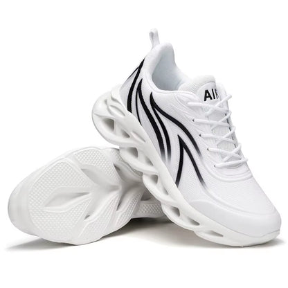 Fashion Running Shoes for Men Breathable Sneakers Knit Athletic Blade Cushioning Jogging Trainers Lightweight Sports Shoes Man