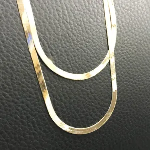 10K Yellow Gold Herringbone Chain