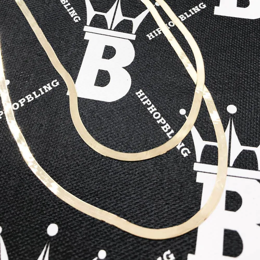 10K Yellow Gold Herringbone Chain