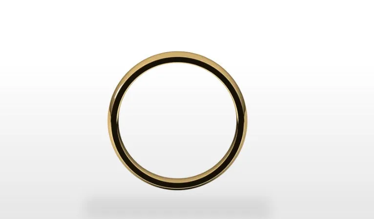 14k Gold 4 mm Half Round Light Comfort Fit Wedding Band