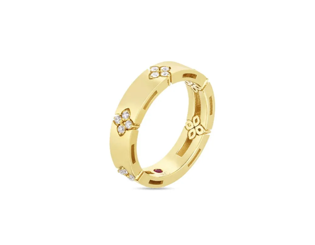 18K GOLD LOVE IN VERONA NARROW DIAMOND ACCENT RING