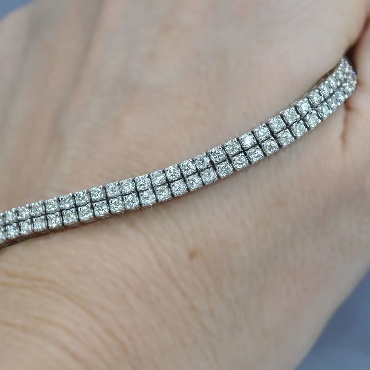 4.10-8.00 CT Round Cut Diamonds - Diamond Bracelet