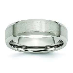 6mm Brushed Titanium Ring for Men or Women