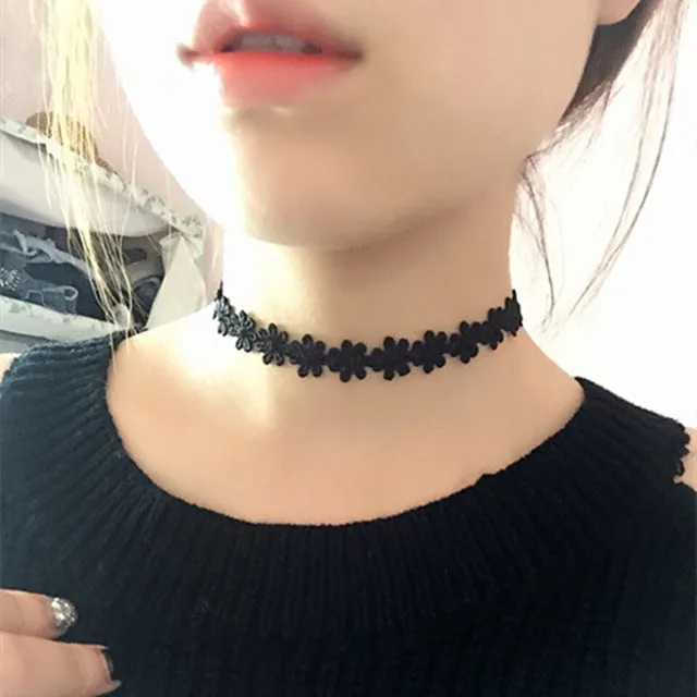 90's Inspired Gothic Lolita Punk Choker Necklace Black Velvet Suede Steampunk Torques Jewelry Statement Colar Christmas Gift