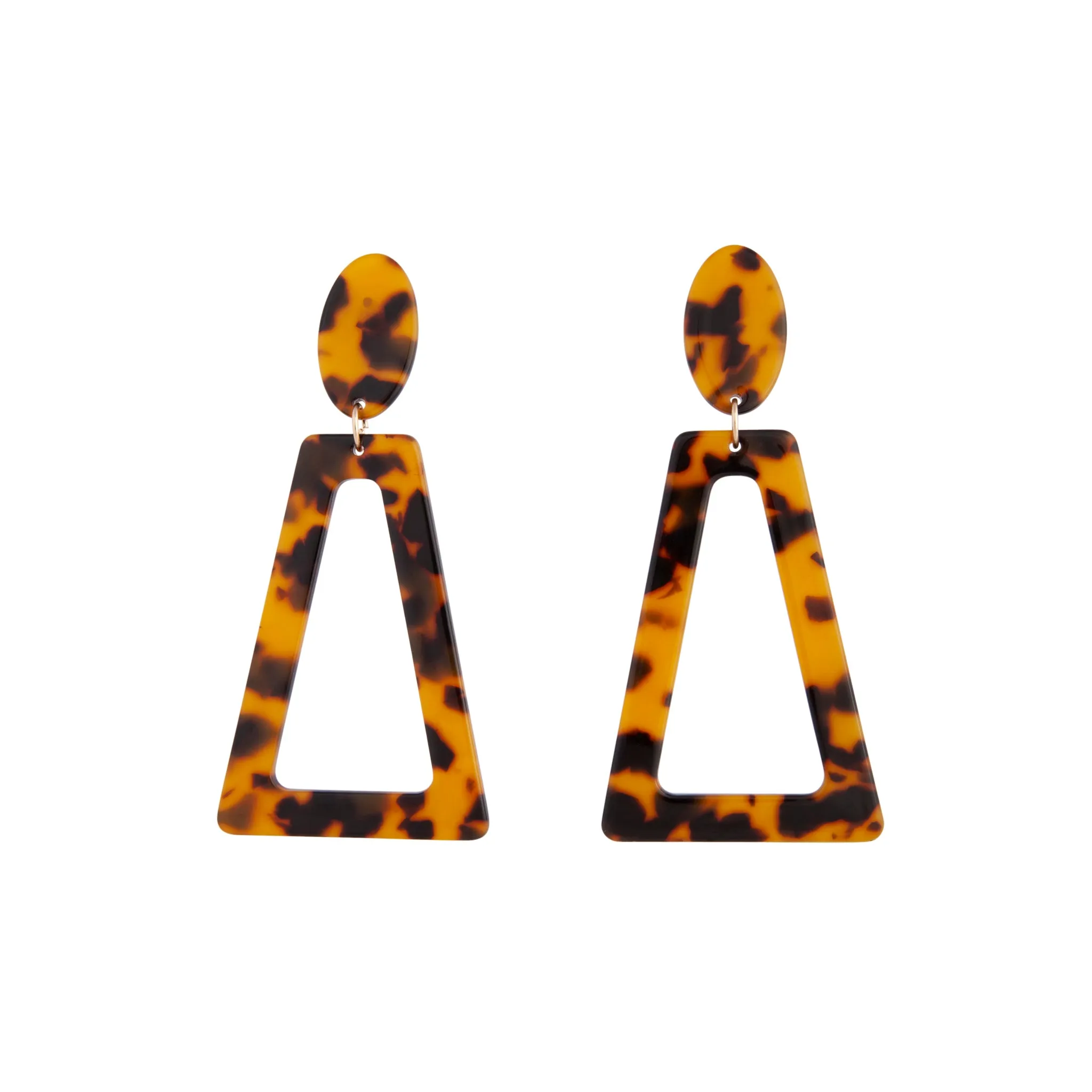 Acrylic Geometric Tortoiseshell Earring