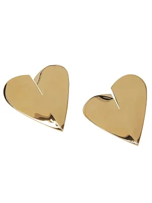 ALAIA Heart-Shaped Gold Earrings