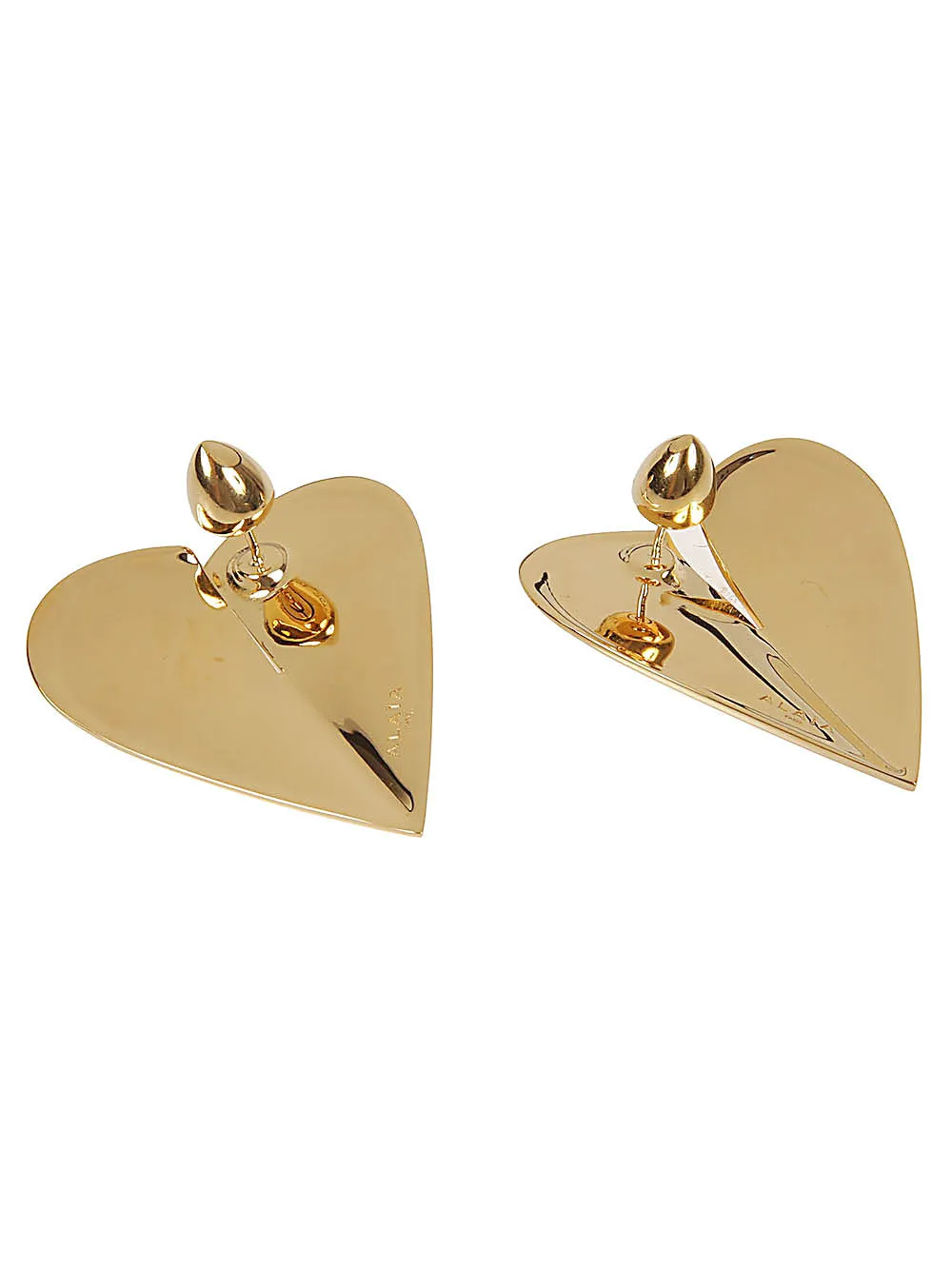 ALAIA Heart-Shaped Gold Earrings