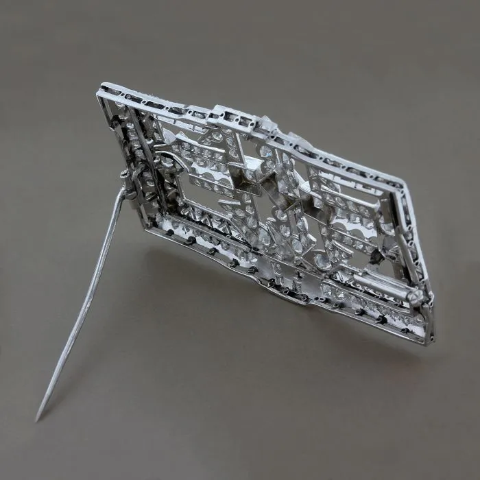 Art Deco Diamond Platinum Brooch