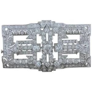 Art Deco Diamond Platinum Brooch