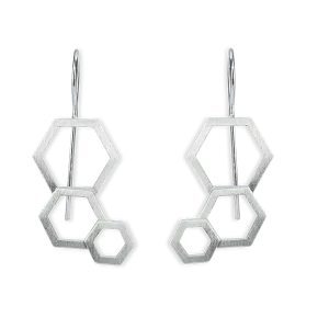 Bee Mine Open Hexagon Drop Earrings