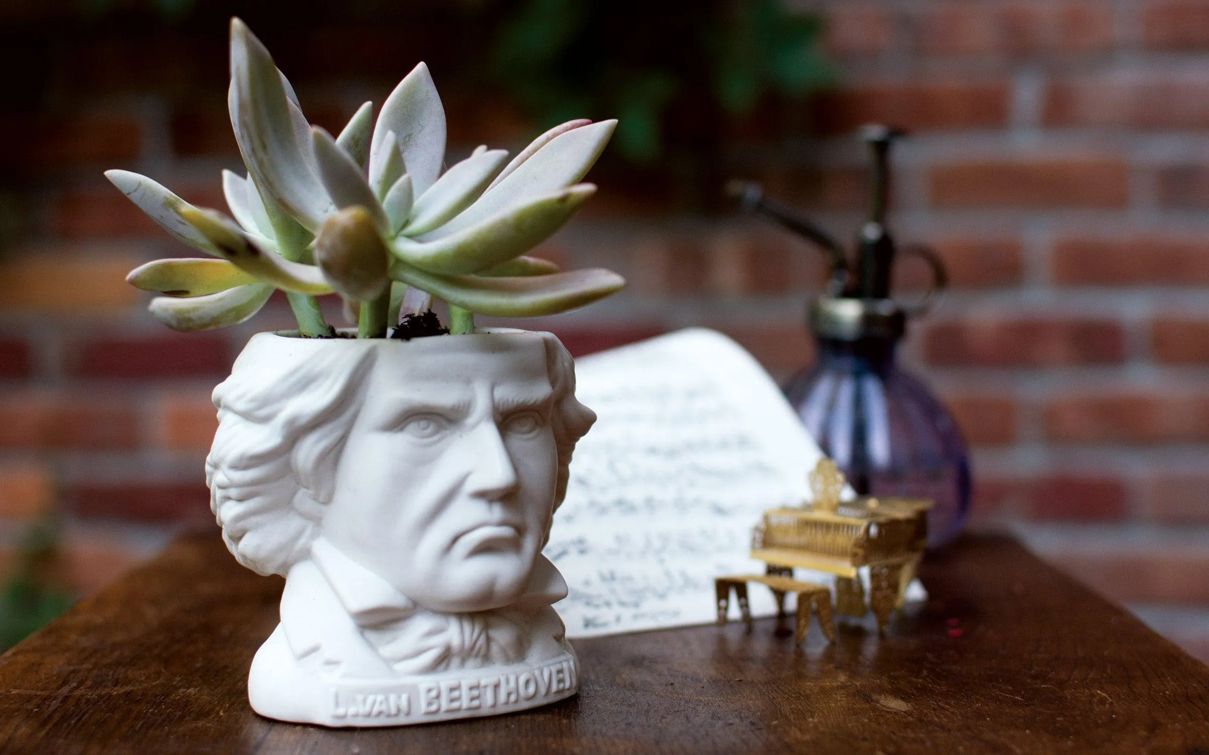 Beethoven Planter Bust