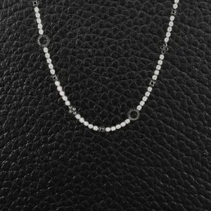 Black & White Diamond Long Necklace