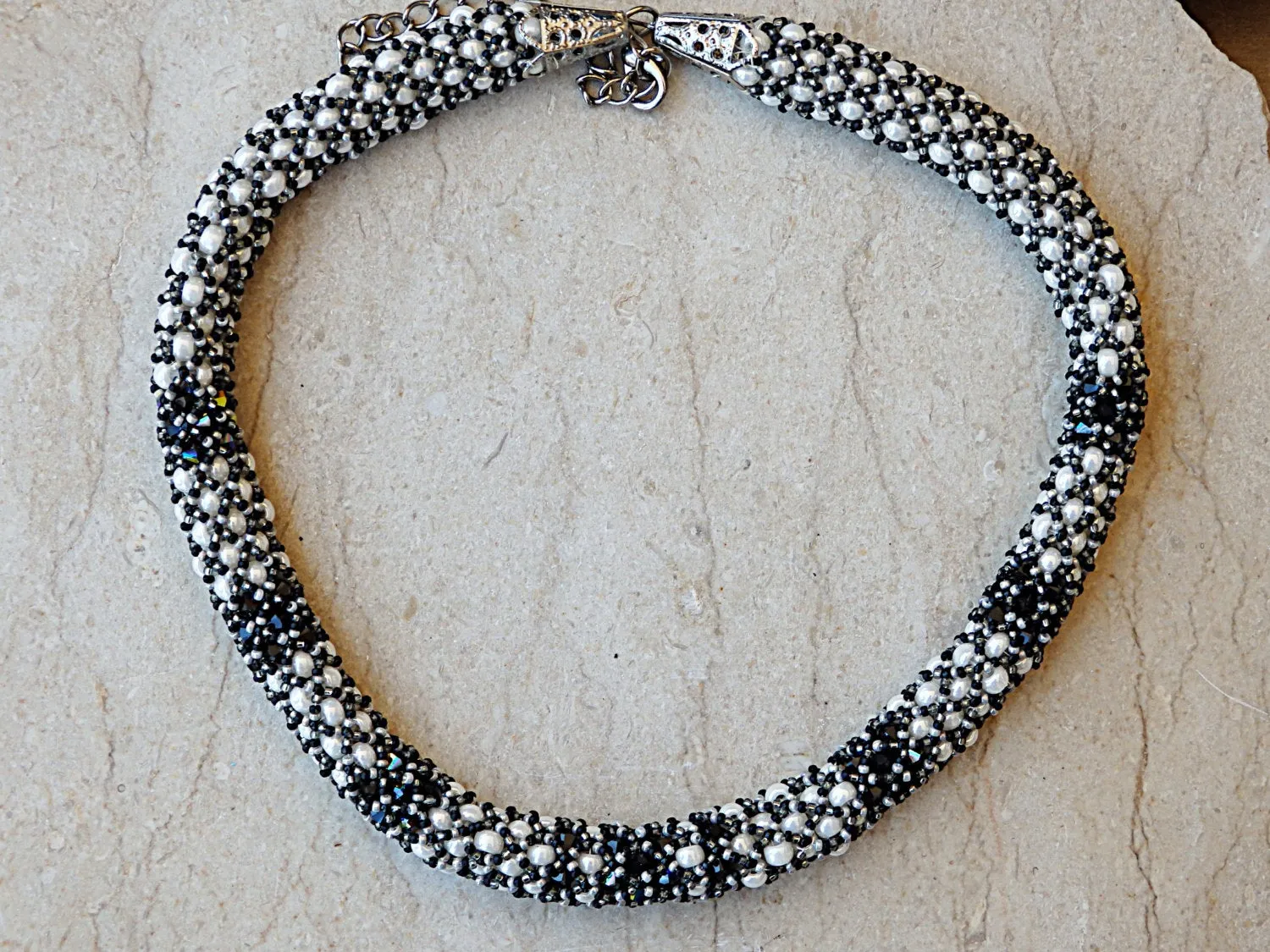 Black and white necklace