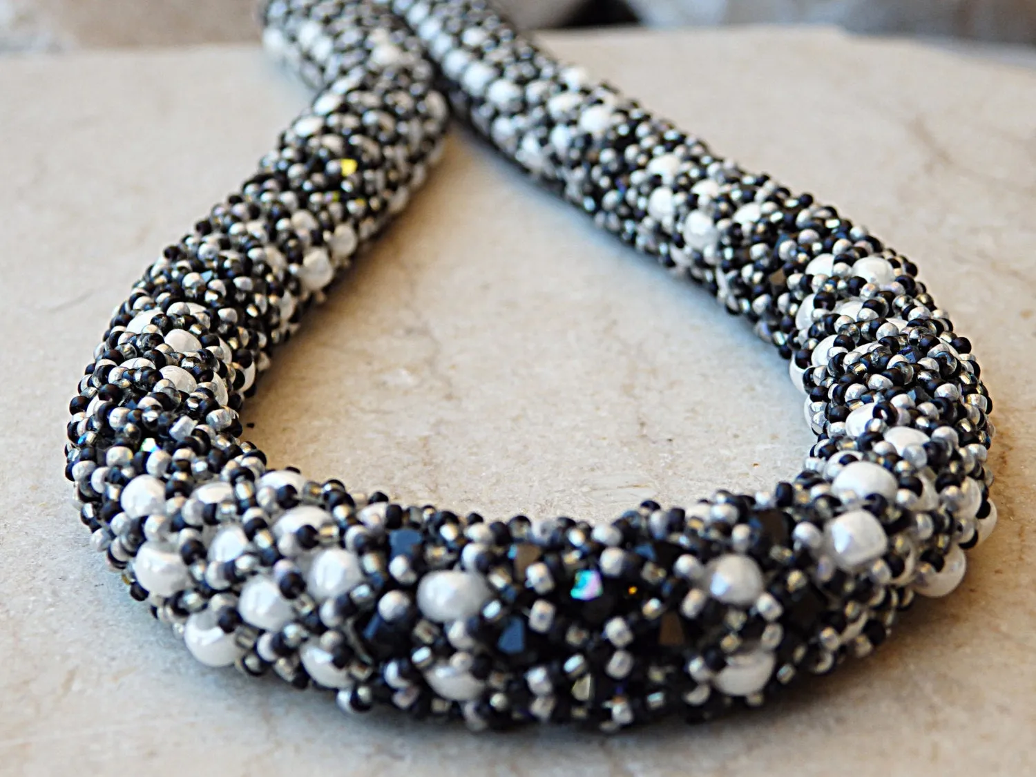 Black and white necklace