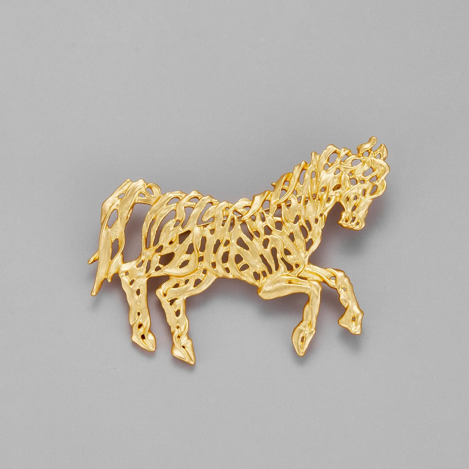 Bronze Horse Brooch