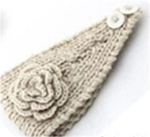 Classical Flower Knitted Head Wrap