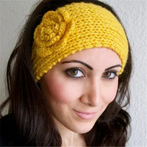 Classical Flower Knitted Head Wrap