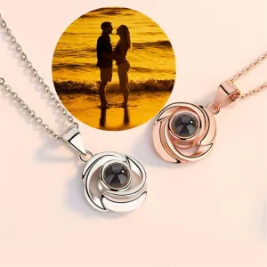 Custom Projection Photo Rose Necklace