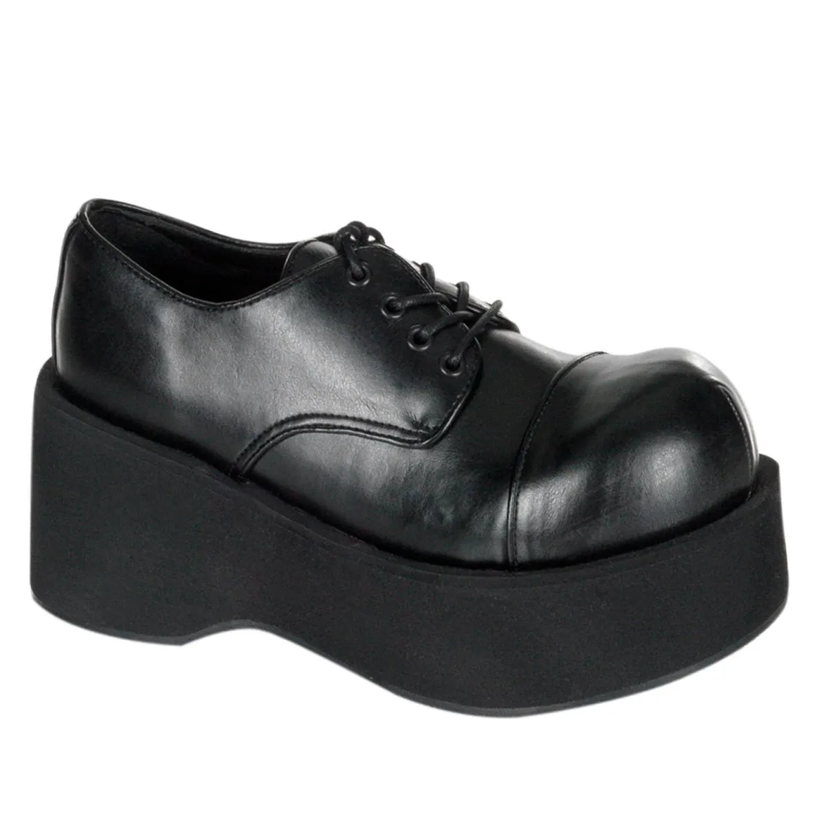 Demonia DANK-101 | Black Vegan Leather Platform Shoes