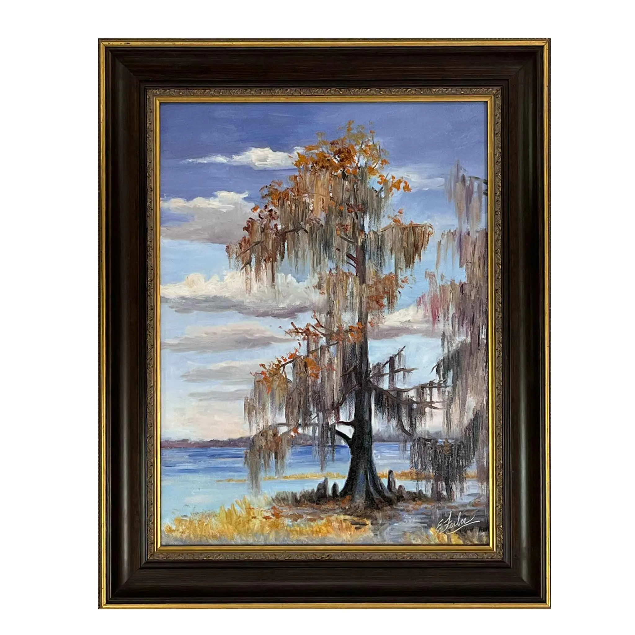 ECF Winter Cypress Original Oil Painting