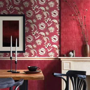 Galerie Abstract Floral Wallpaper Red 18554