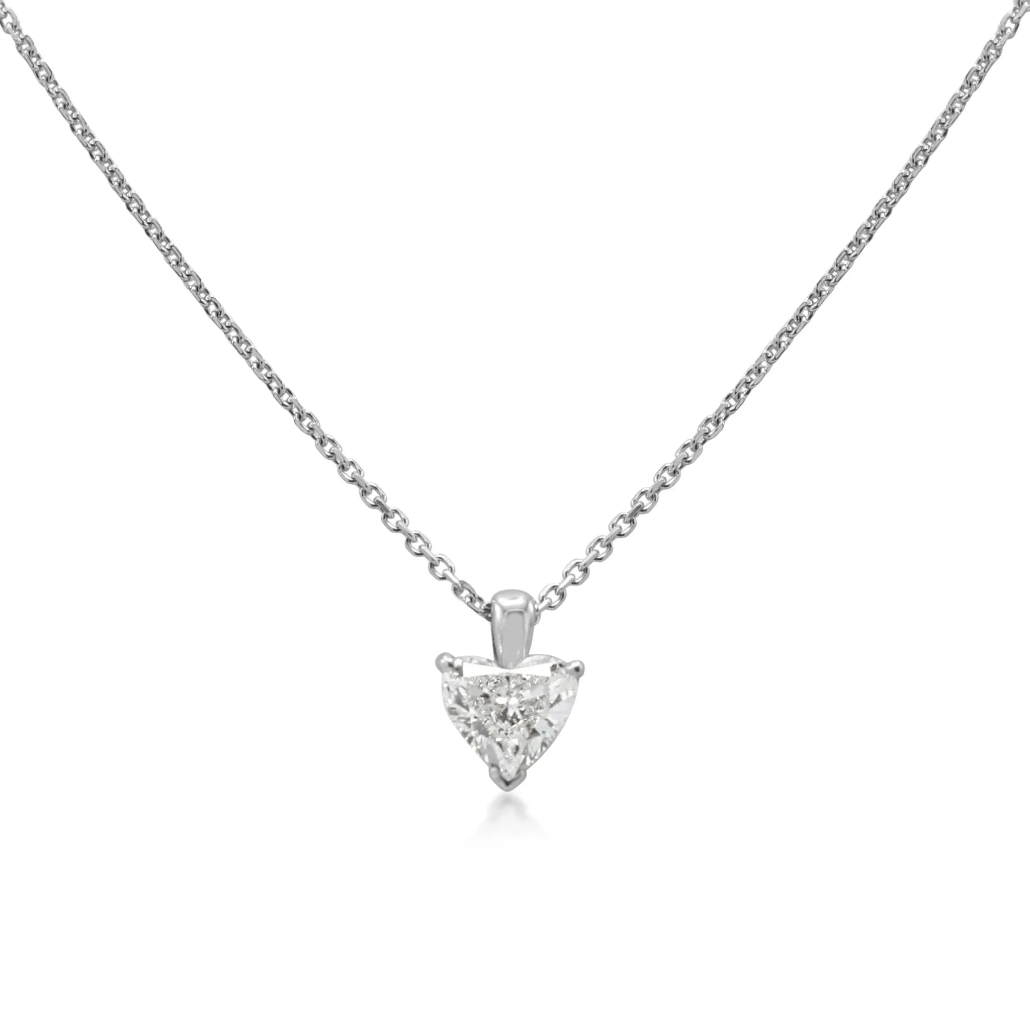 GCS Certificated 1.03ct Heart Cut Diamond Pendant/Necklace