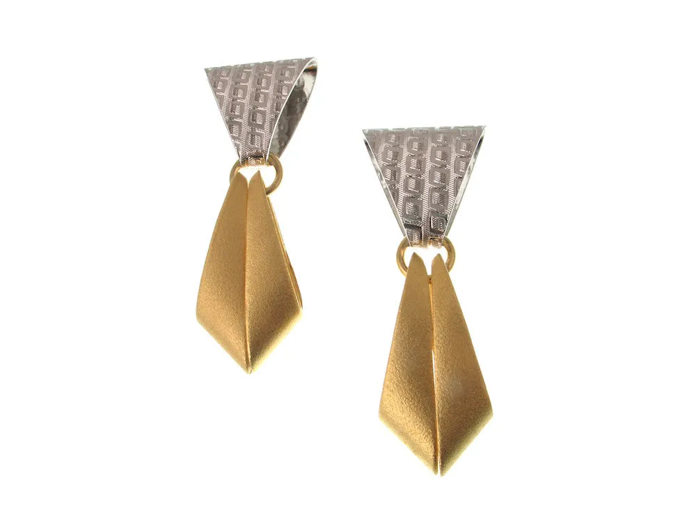 Geometric Drop Earrings Metallic