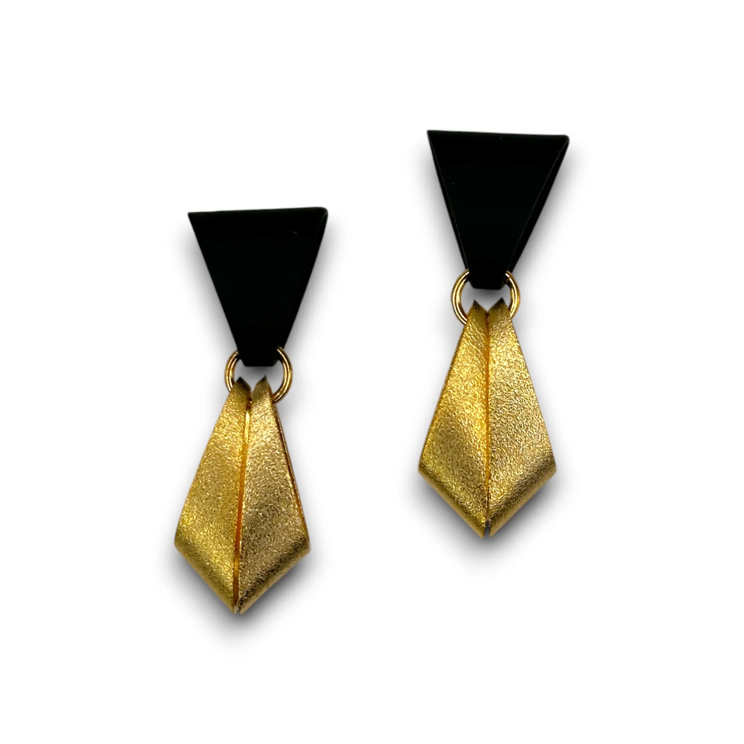 Geometric Drop Earrings Metallic