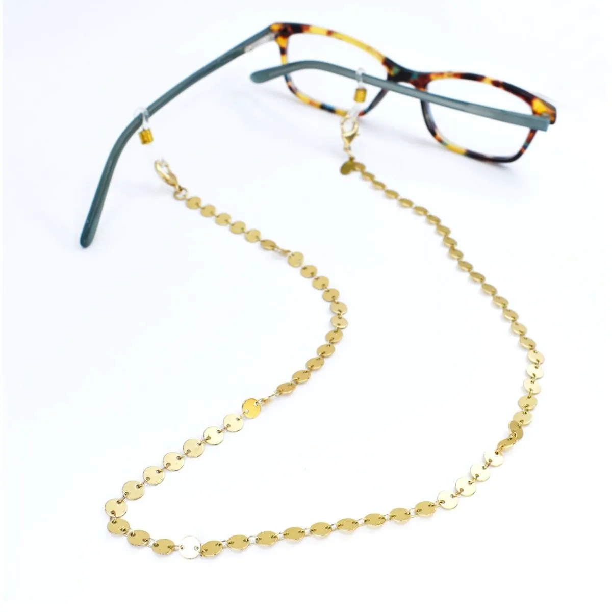 Gold Sequin Eyeglass Chain or Necklace