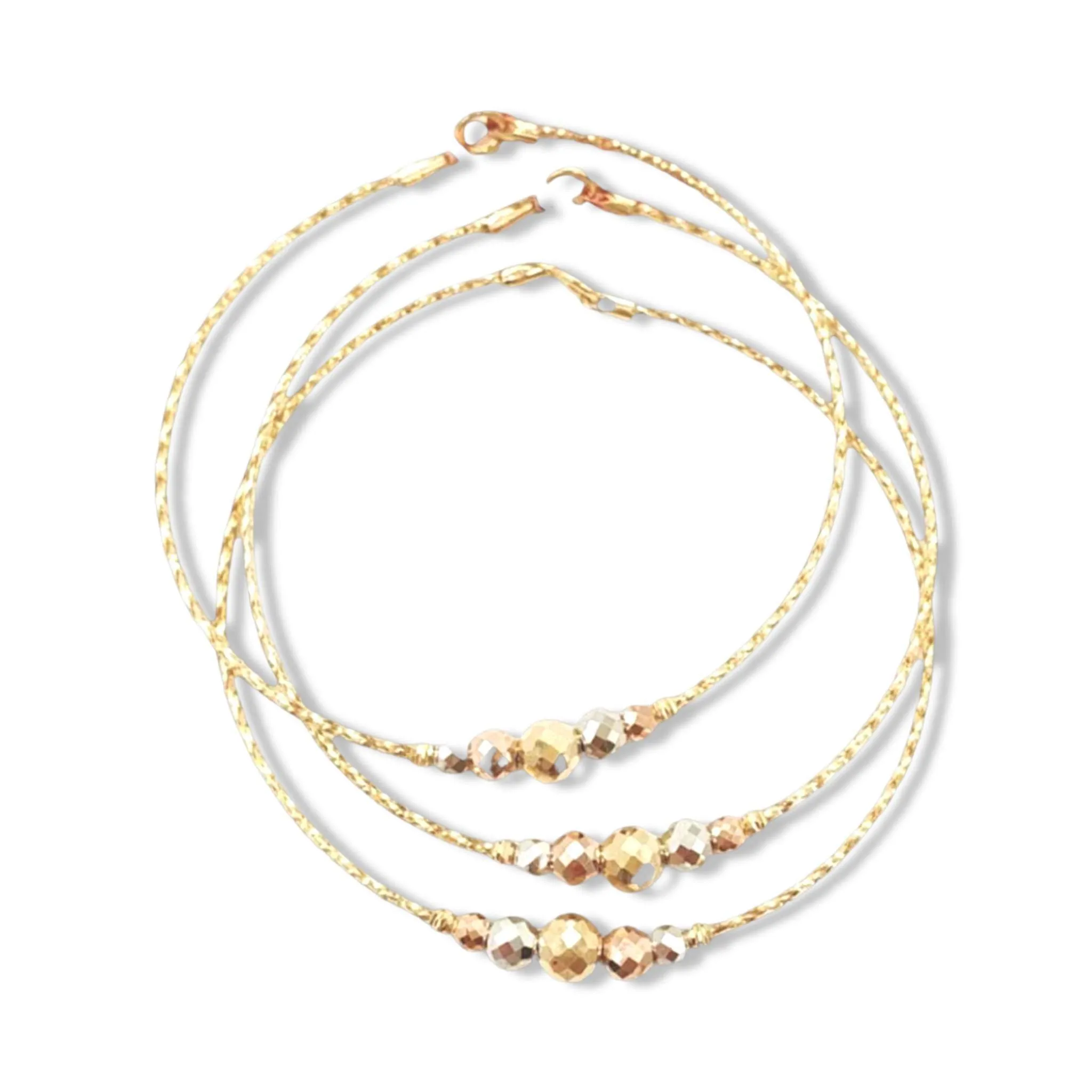 #GOLD2024 | 18K Golden Omega Beaded Bracelet