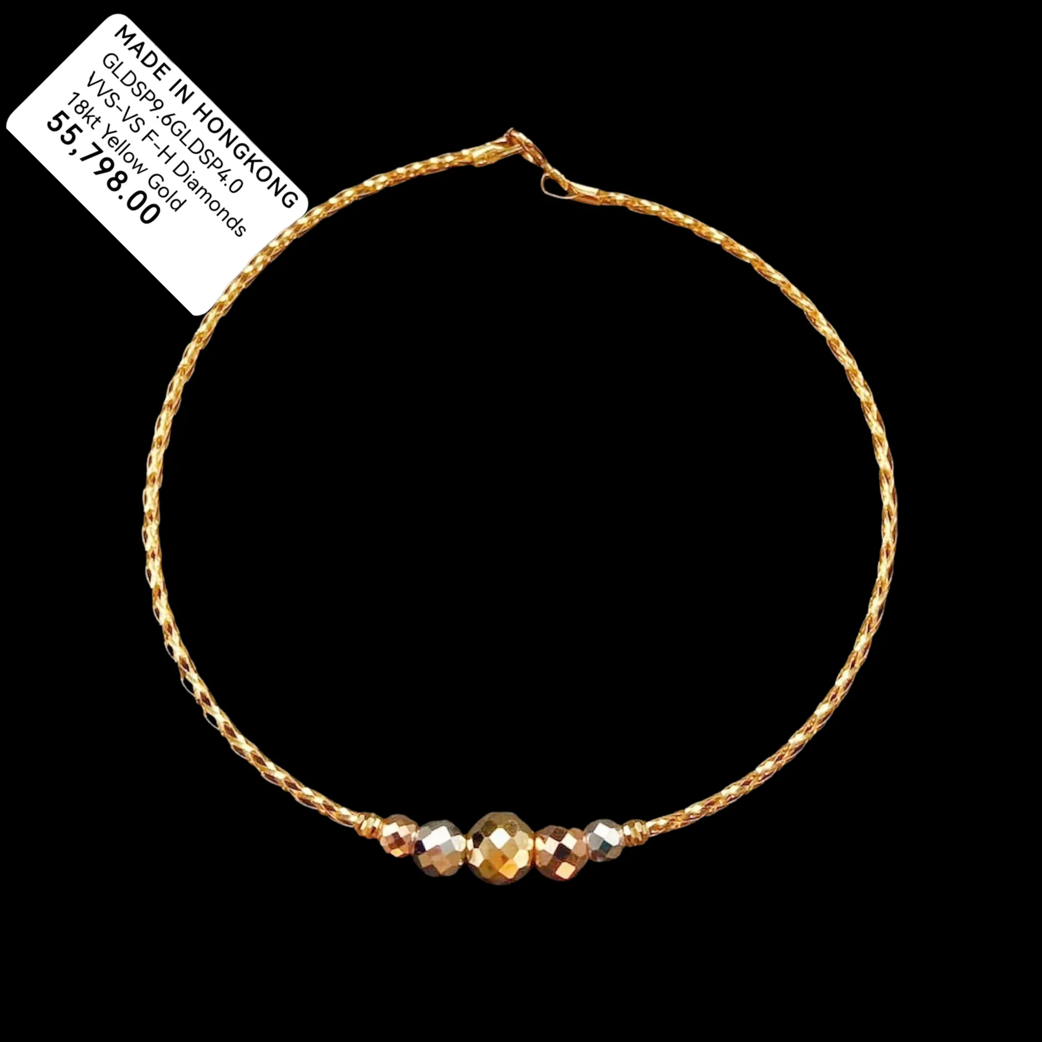 #GOLD2024 | 18K Golden Omega Beaded Bracelet