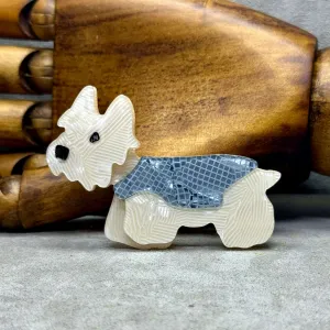 Handmade Acrylic Art Brooch - The Lovable Westie - West Highland Terrier Dog Brooch