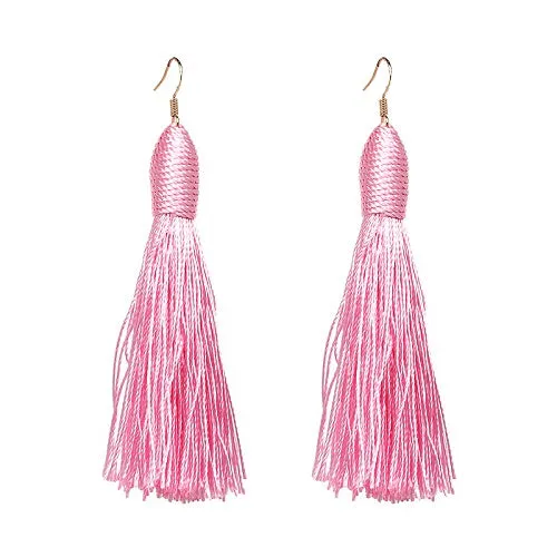 JUJIA 2017 trendy statement fashion earrings rope tassel stud MULTICOLOURED POMPOM EARRINGS women jewelry Fringing earrings