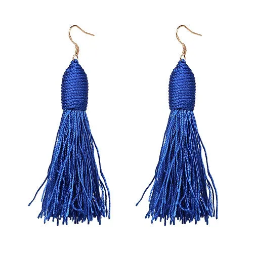 JUJIA 2017 trendy statement fashion earrings rope tassel stud MULTICOLOURED POMPOM EARRINGS women jewelry Fringing earrings