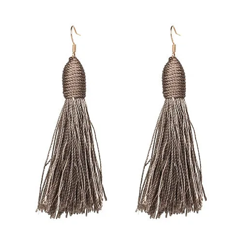 JUJIA 2017 trendy statement fashion earrings rope tassel stud MULTICOLOURED POMPOM EARRINGS women jewelry Fringing earrings