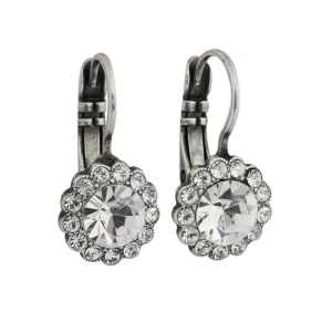 Mariana "On A Clear Day" Silver Plated Daisy Pavé Crystal Earrings, 1133 001001