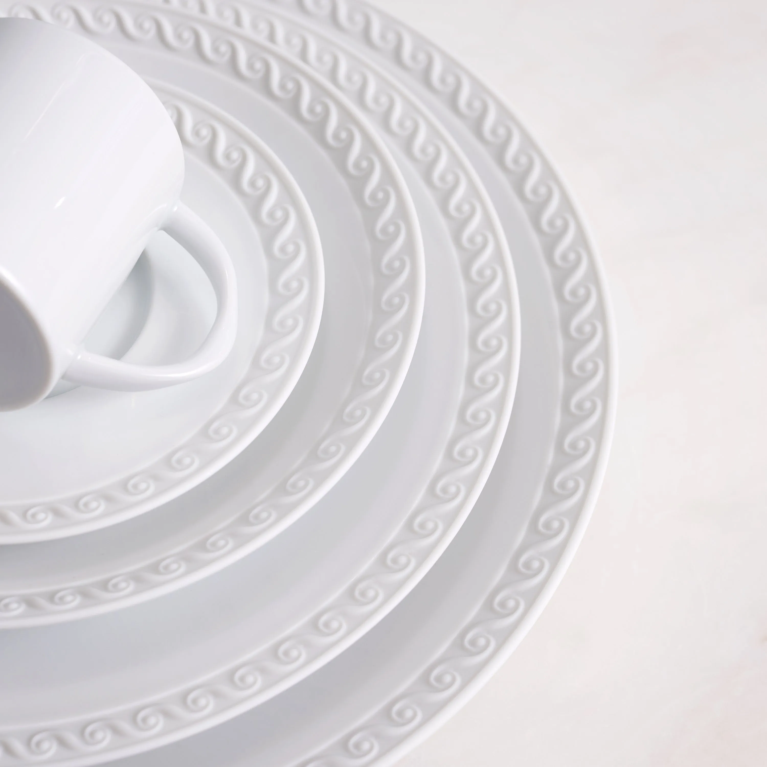 Neptune Bread   Butter Plate- White