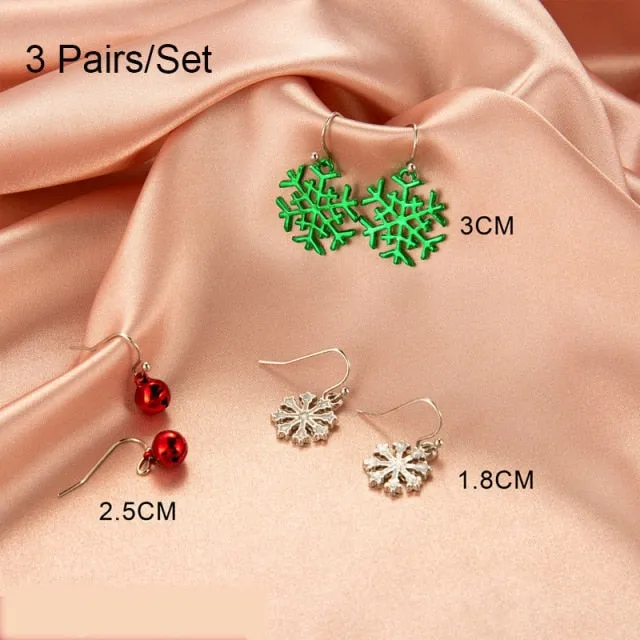 New Trendy Statement Christmas Tree Earrings For Women Santa Claus Snowman Drop Earrings Jewelry Girls Christmas Gifts Wholesale