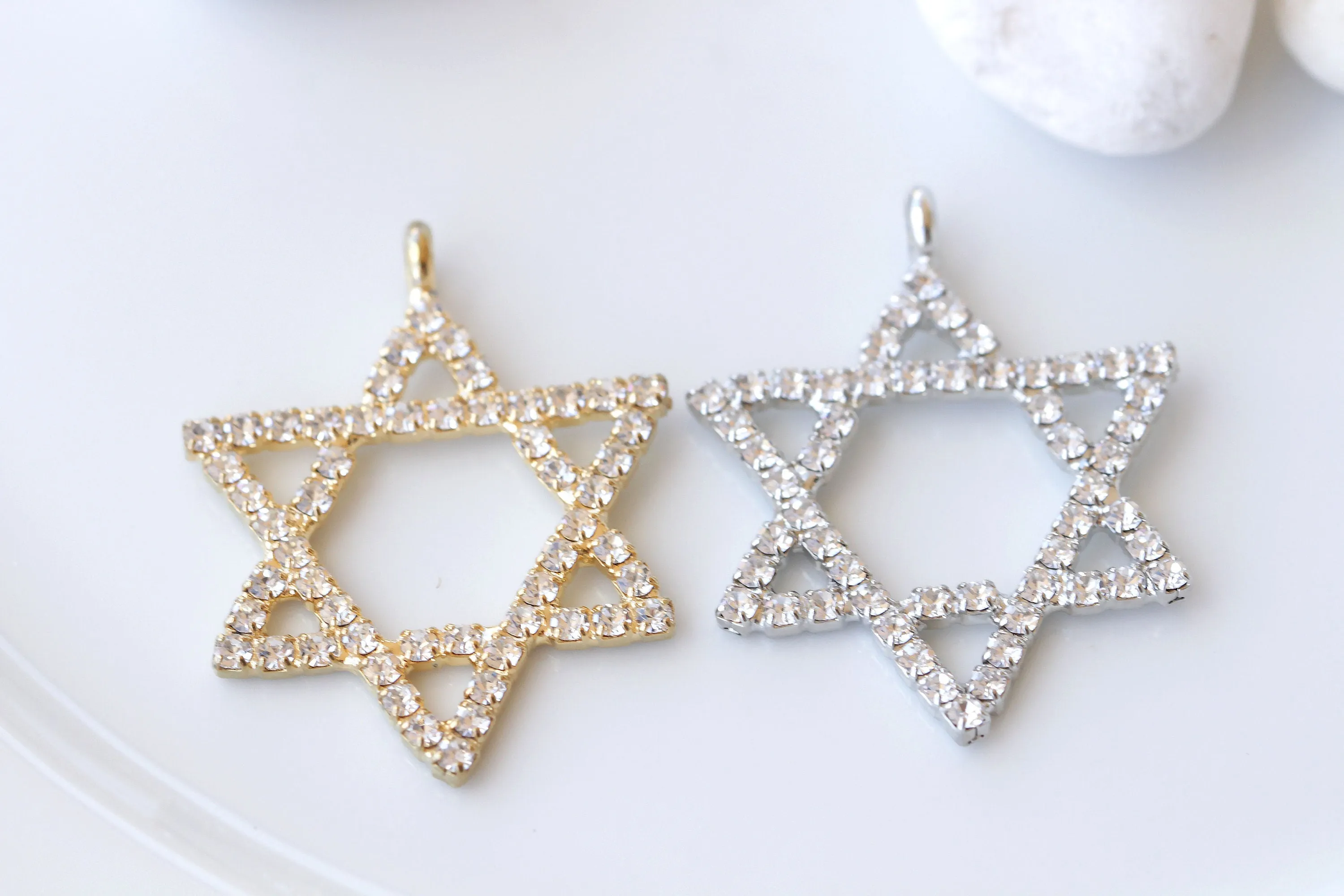 OPAL STAR OF David Necklace