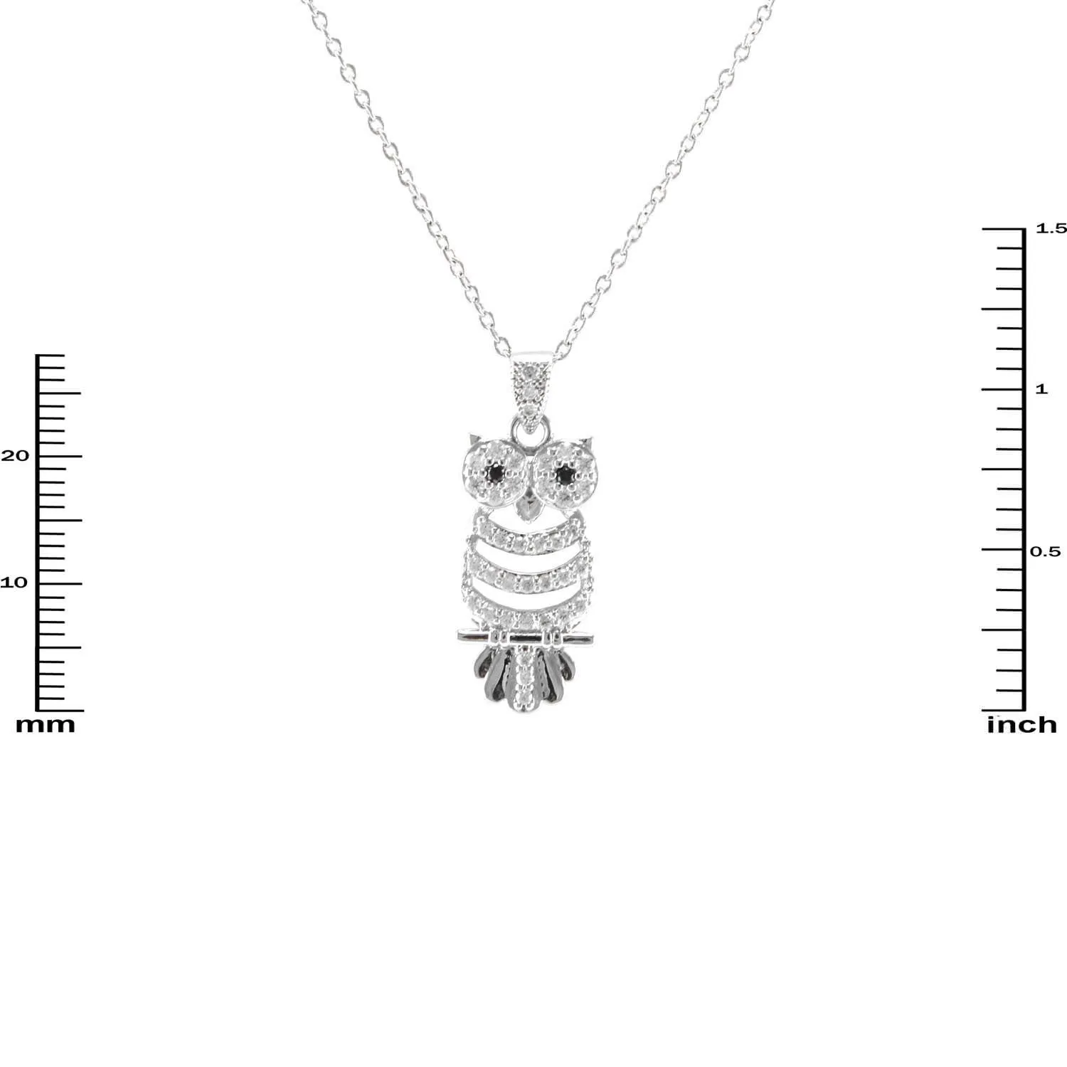 Orabela CZ Owl Pendant